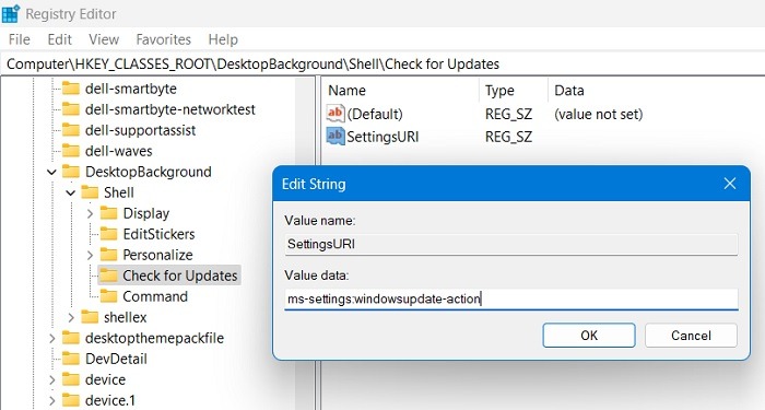 Windows Registry Hacks Check For Updates Ms Settings