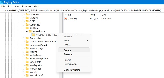 Windows Registry Hacks Explorer Namespace Delete
