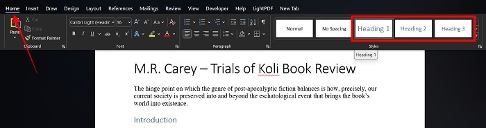 Add Toc Word Pc Styles