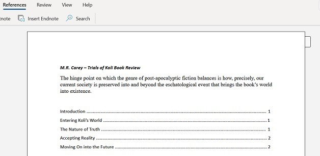 Add Toc Word Web Toc View