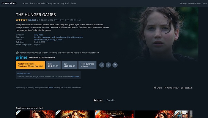 Amazon Prime Hunger Games