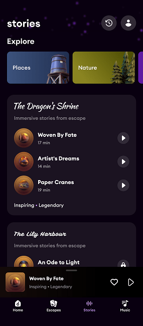 One of the top calming mobile apps, Loona