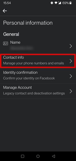 Change Facebook Primary Email Mobile Contact Info