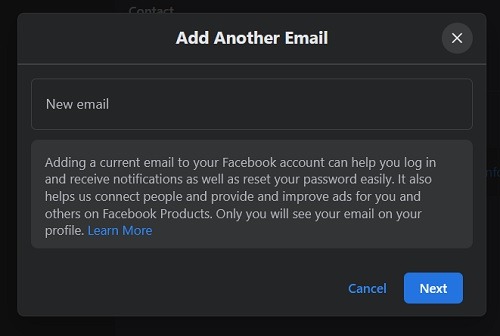 Change Facebook Primary Email Pc New Address