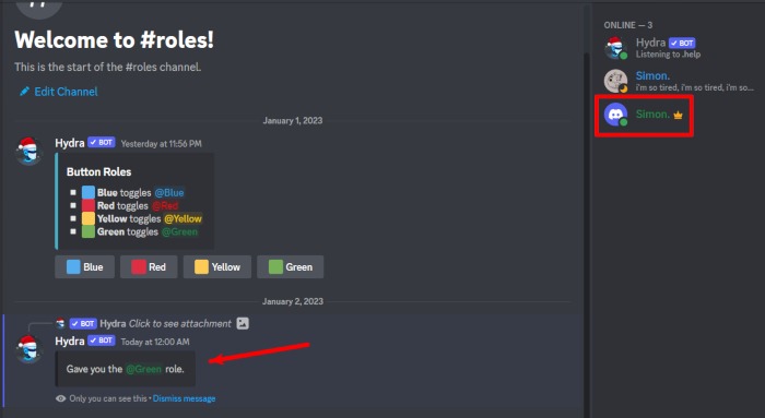 Discord How To Add Hydra Bot Choose A Role In Discord