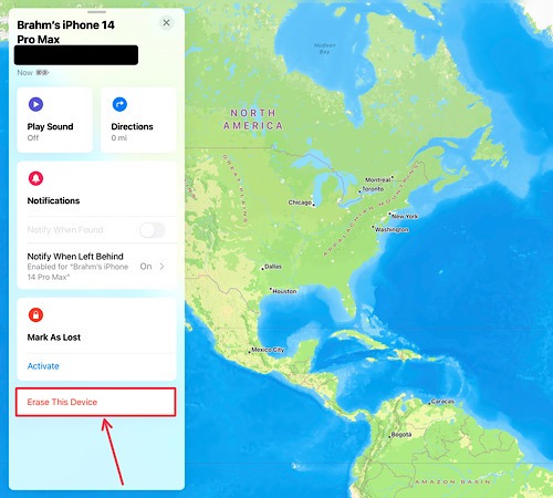 Find My Iphone Erase Button