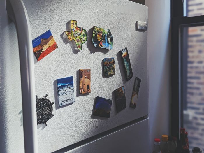 Fridge Door And Fridge Magnets