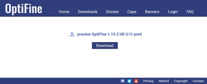 Get Optifine Download