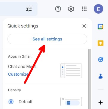 Gmail Web Settings