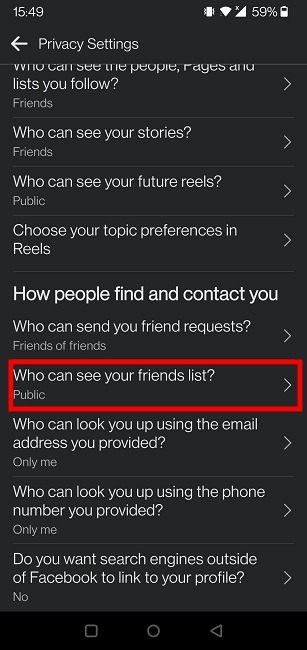 Hide Facebook Friends List Mobile Who Can See