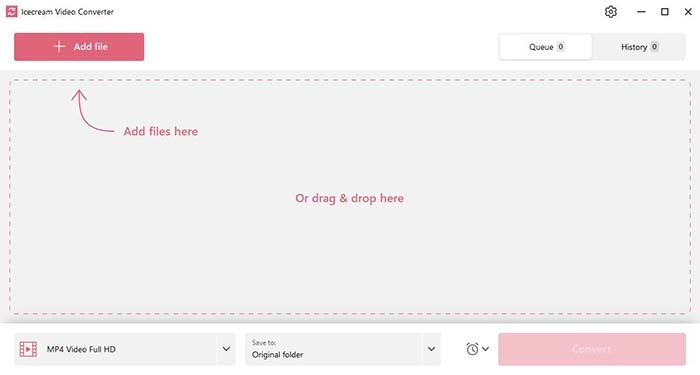 Ice Cream Video Converter Main Screen