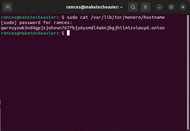 Monero Node Tor Linux 21 Display Node Address