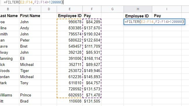 Most Useful Google Sheets Formulas Filter Formula