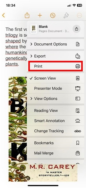 Print From Iphone Ipad Pages Print