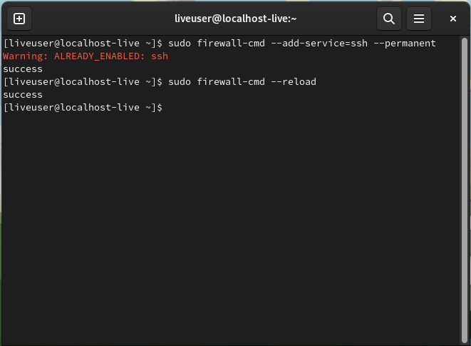 Scp Transfer Linux 02 Fedora Enable Firewall