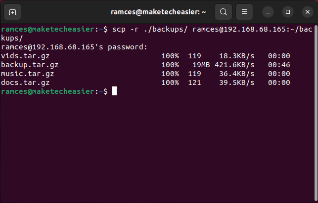 Scp Transfer Linux 09 Recursive Copying