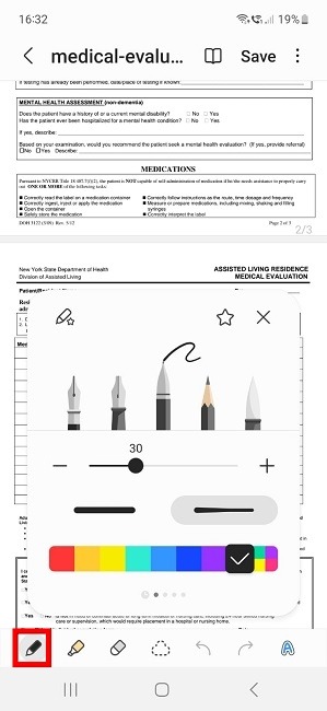 Sign Pdf Android Samsung Notes Markup Options