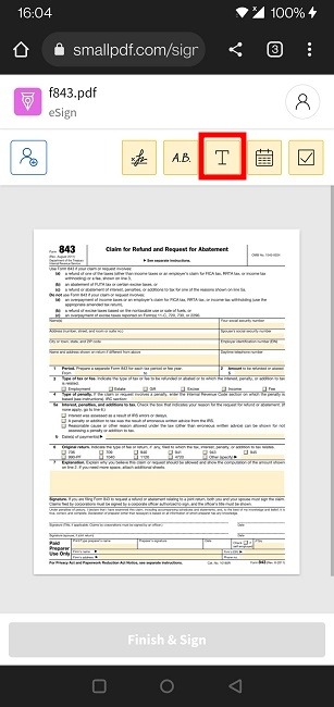 Sign Pdf Android Small Pdf Text