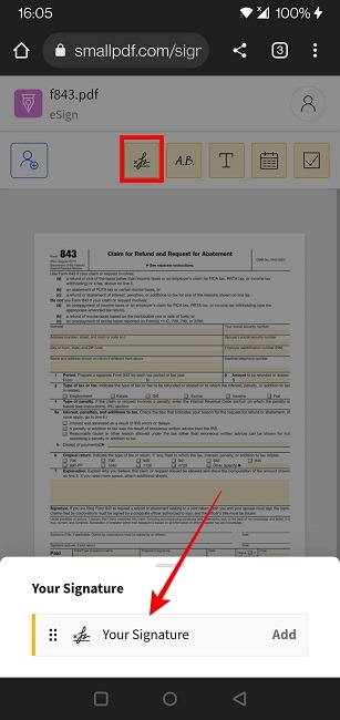 Sign Pdf Android Small Pdf Your Signature