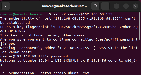 Ssh X Forwarding Remote App 03 Connecting To Remote Server