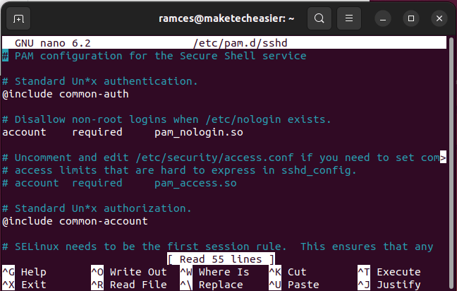 Two Factor Ssh Guide 02 Open Pam Config