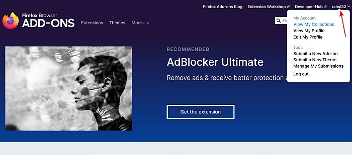 View My Collection Firefox Addons Website