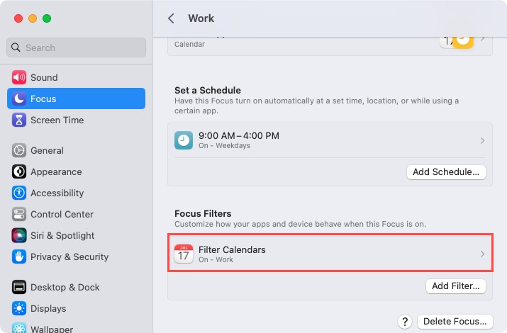 Added a Filter Focus on Mac
