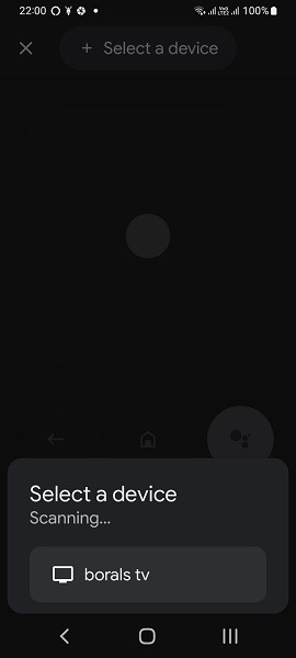 Android Phone Tv Remote Control Googletv Select A Device Scanning Results