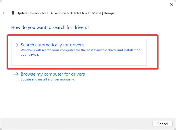 Dxgi Error Search Automatically For Drivers Option
