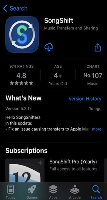 Download The Songshift App From The App Store