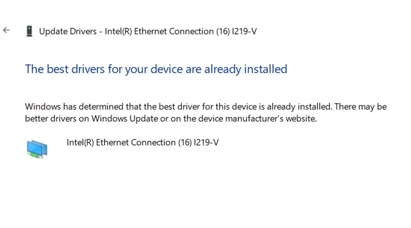 Windows looking for drivers that have updates available.