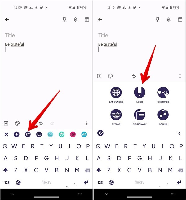 Fleksy Keyboard Look