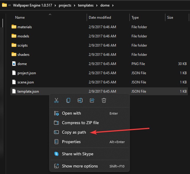 "Copy as path" option when right-clicking a file in Windows. 