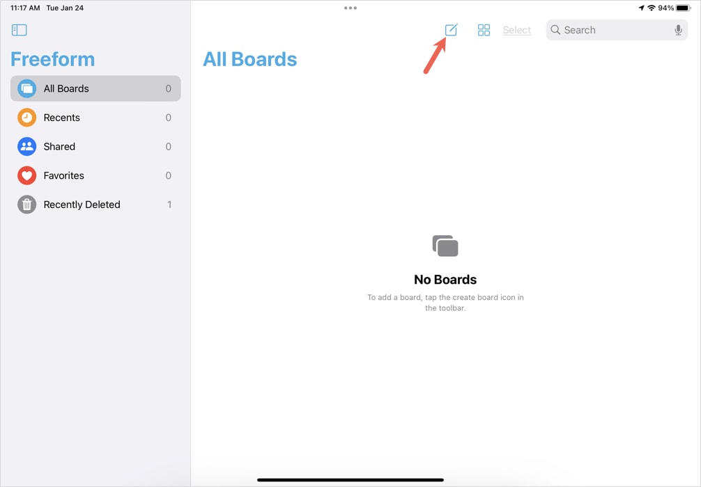 Freeform Create a Board icon