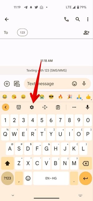 Gboard Settings Icon Toolbar