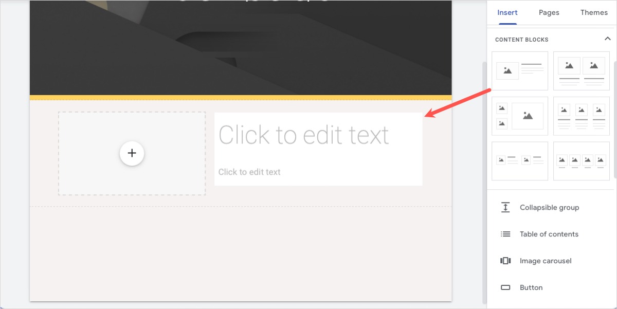 Google Sites Content Block