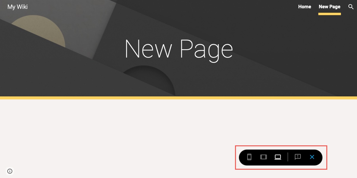 Google Sites preview