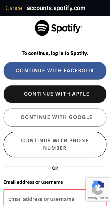 Log In To Spotify