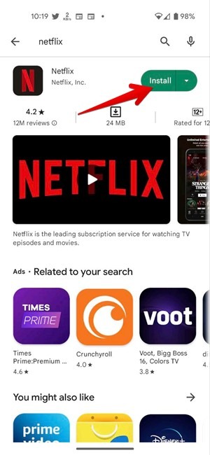 Netflix Android Install