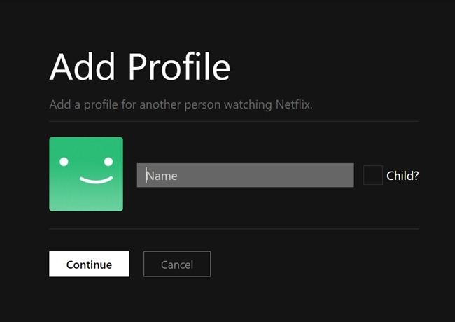 Netflix Pc Add Profile Name