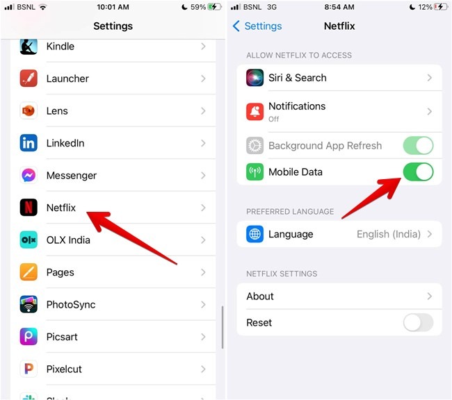 Netflix Iphone Cellular Data