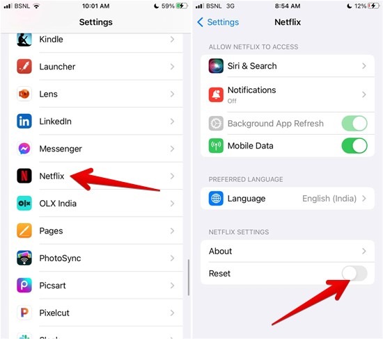 Netflix Iphone Reset