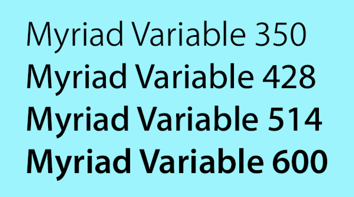 Otf Vs Ttf Myriad Variable Font Weights 1