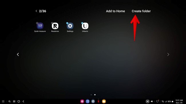 Samsung Dex Create Folders