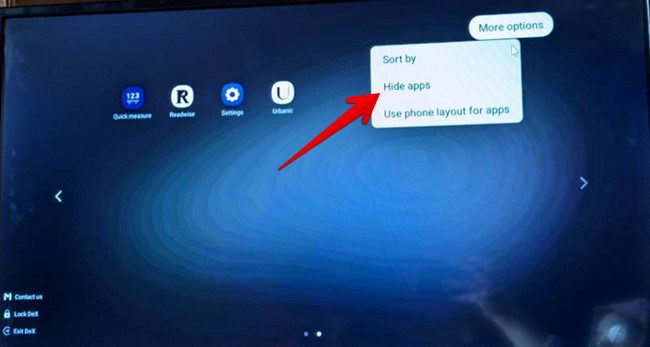 Samsung Dex Hide Apps