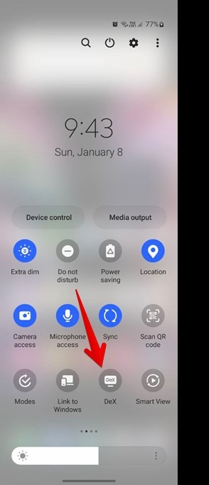 Samsung Dex Quick Tile Phone