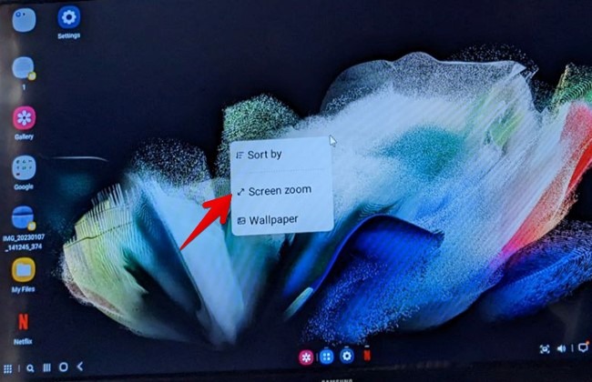 Samsung Dex Screen Zoom 1