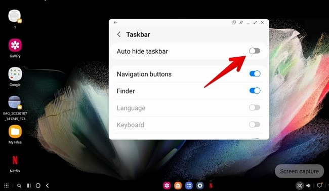 Samsung Dex Taskbar Hide