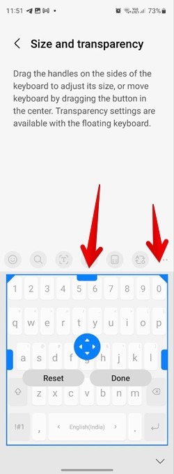 Samsung Keyboard Settings Size Change