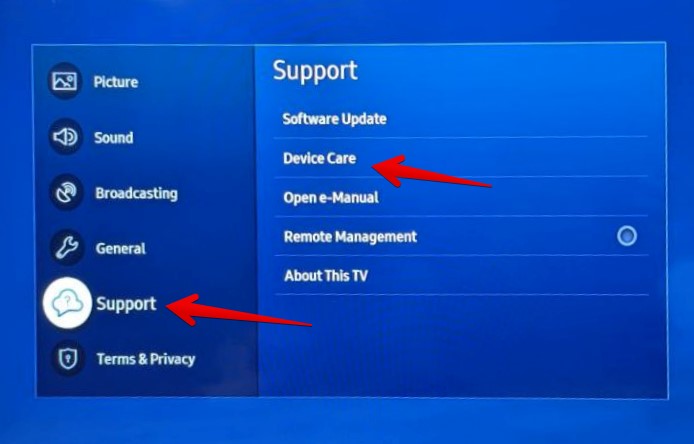Samsung Tv Device Care